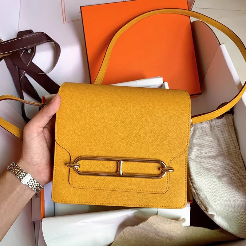 网红同款空姐豆腐包头层牛皮猪鼻子包小方包单肩斜挎女包直播代发