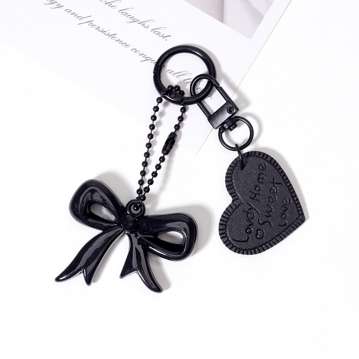 跨境热销磨砂质感亚克力包包挂件杯子挂饰挂件扎带时尚热销桃心