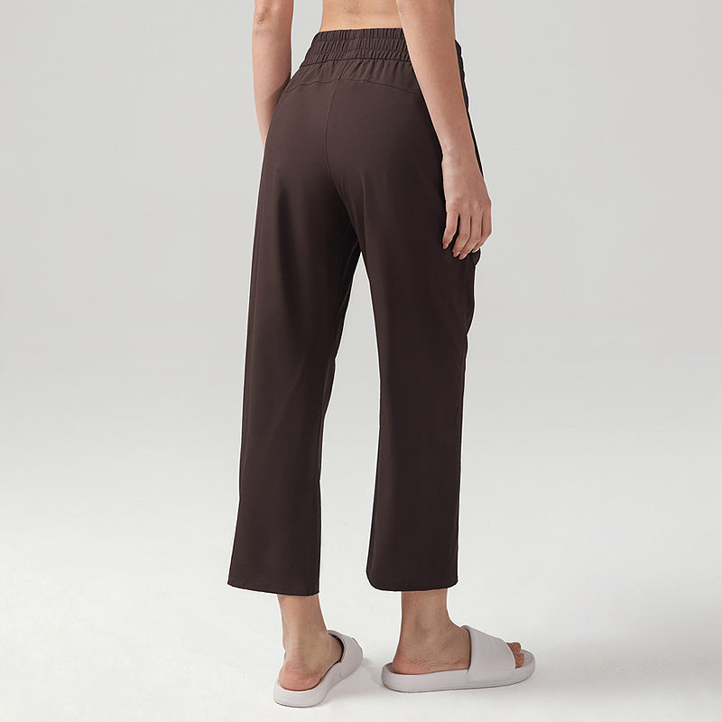 宽松运动裤女垂坠感直筒百搭卫裤休闲健身长裤lulu阔腿瑜伽裤24"