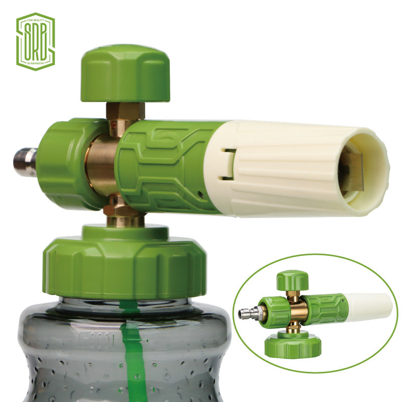 跨境专供高压洗车泡沫喷枪喷头透明壶发泡器pa泡沫喷壶洗车神器