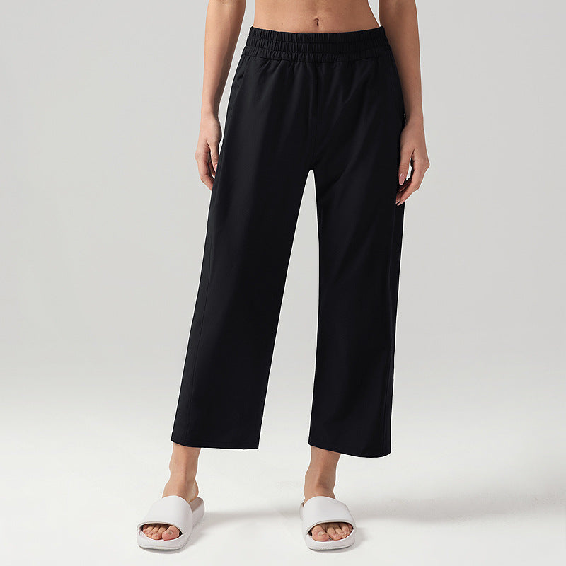 宽松运动裤女垂坠感直筒百搭卫裤休闲健身长裤lulu阔腿瑜伽裤24"