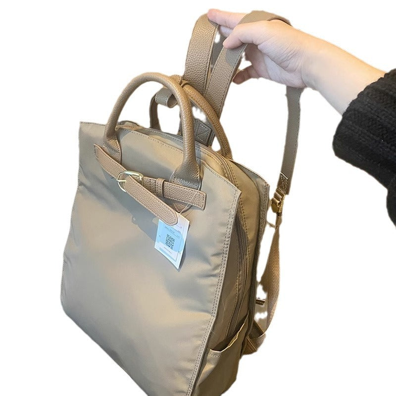 一眼贵气 超高级双肩气质女背包牢固~防泼水超轻巨美 直播代发