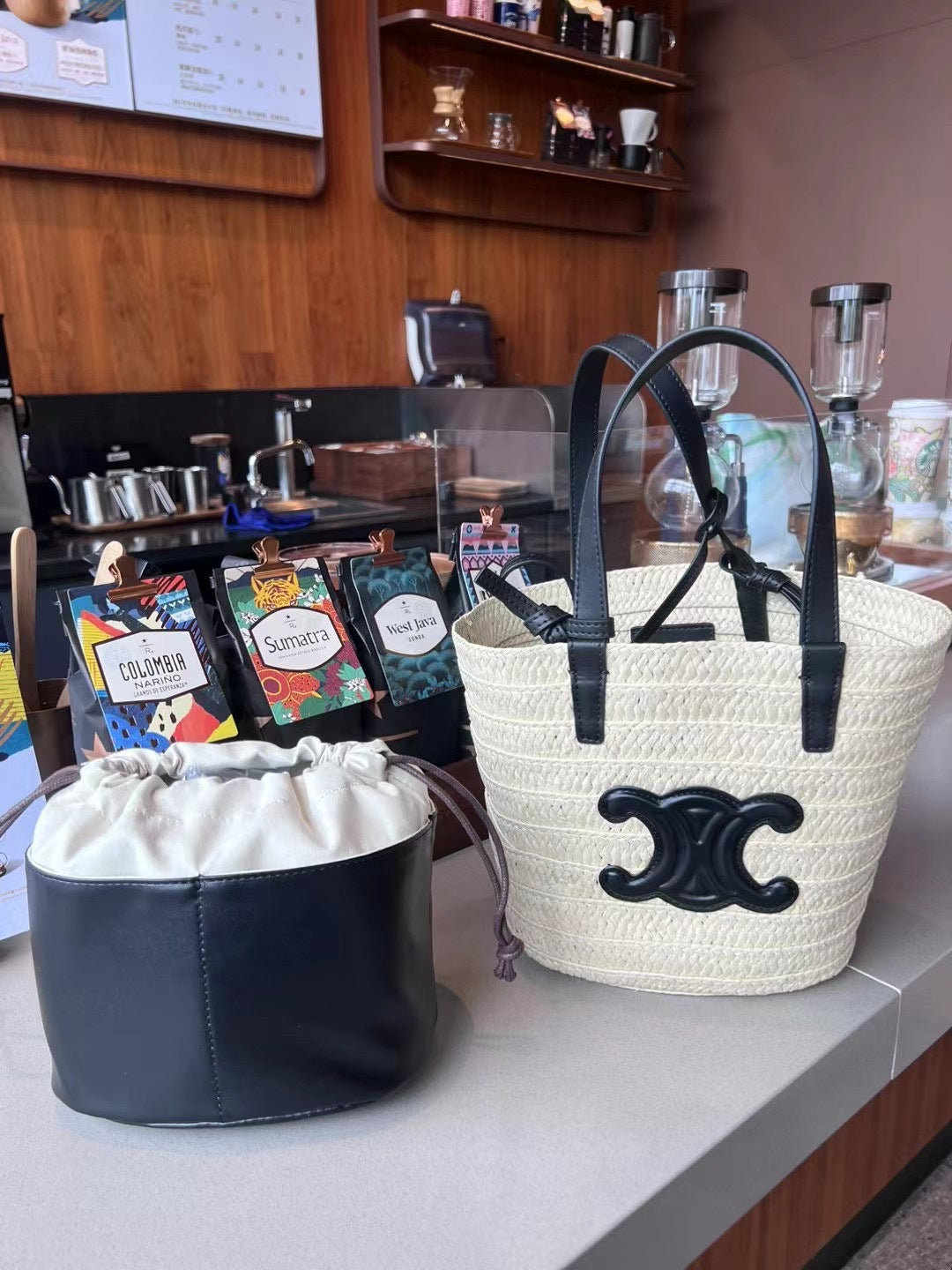 拉菲草编包手工编织包包2024新款大容量菜篮子托特包手提单肩包女