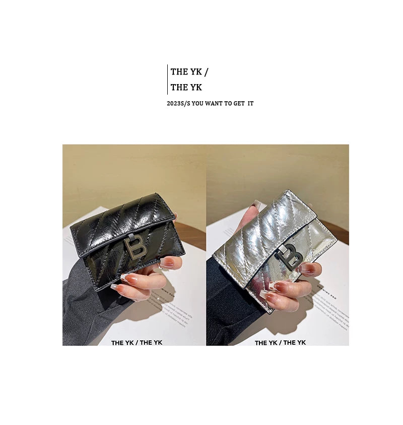 真皮沙漏包卡包女复古多卡位证件零钱包一体卡片包高档精致名片包