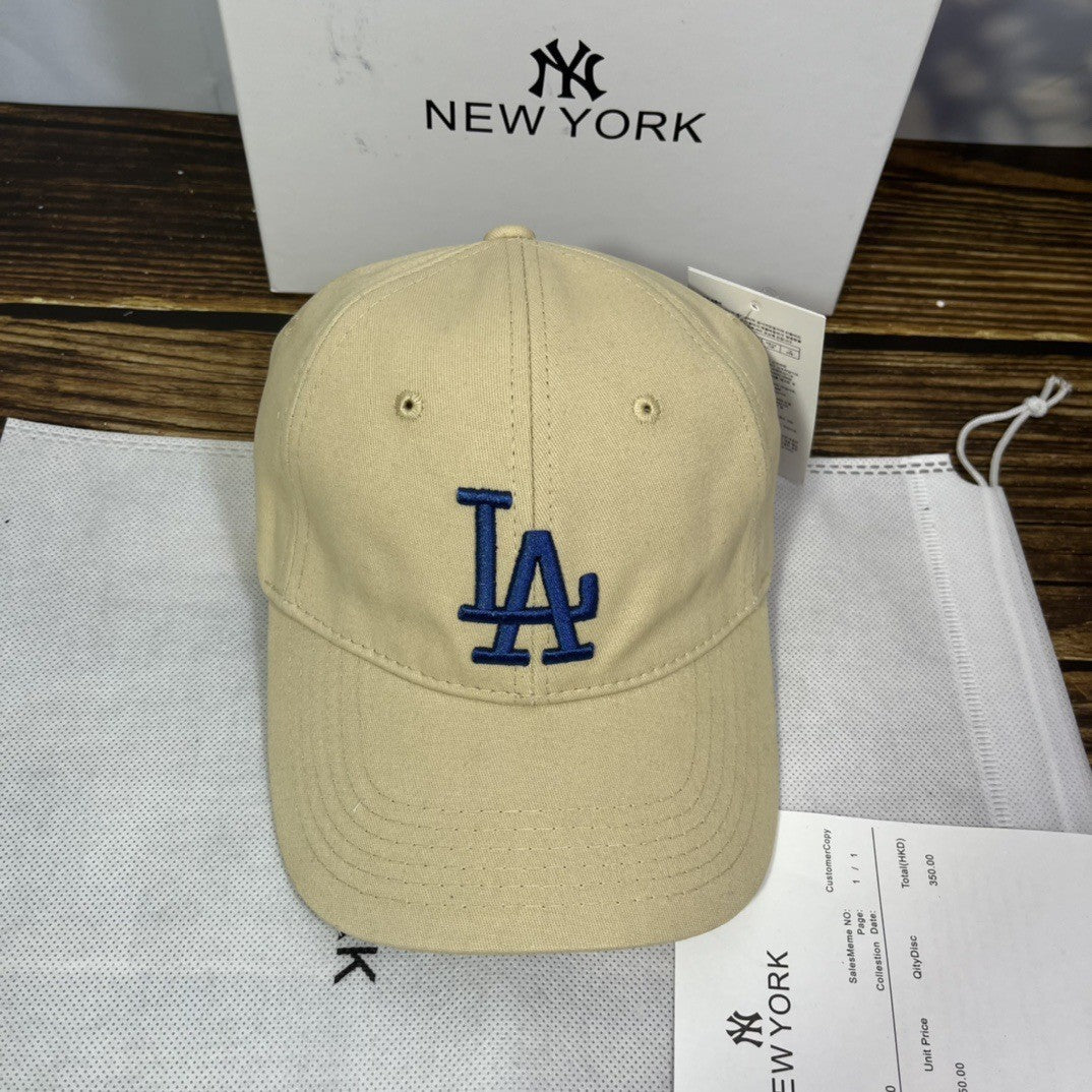 2025年新款大标男女百搭ny遮阳帽软棉质la小标棒球帽MLB同款批发