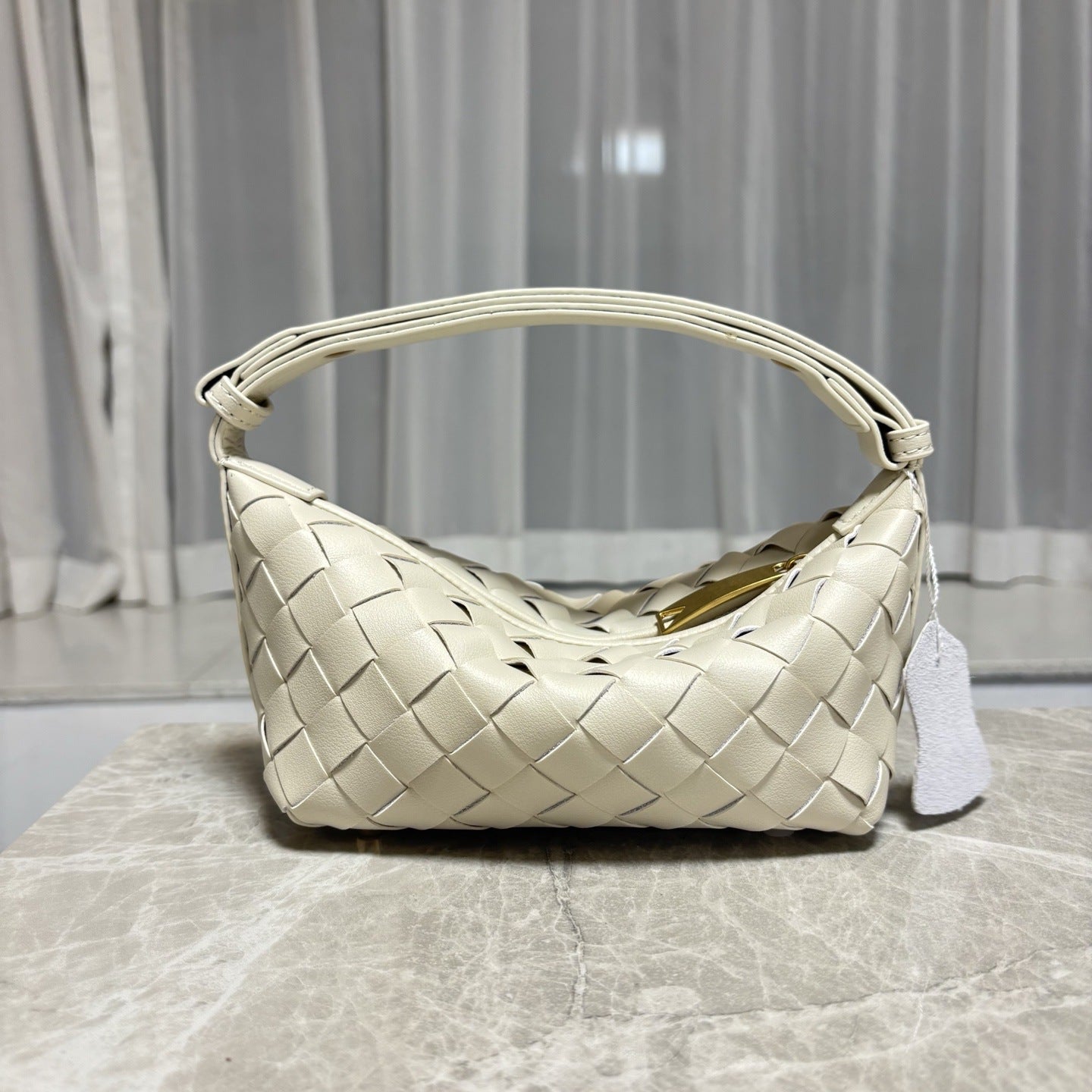 2025春季新款编织真皮手拎饭盒包小众设计简约跨境单肩斜挎女包包