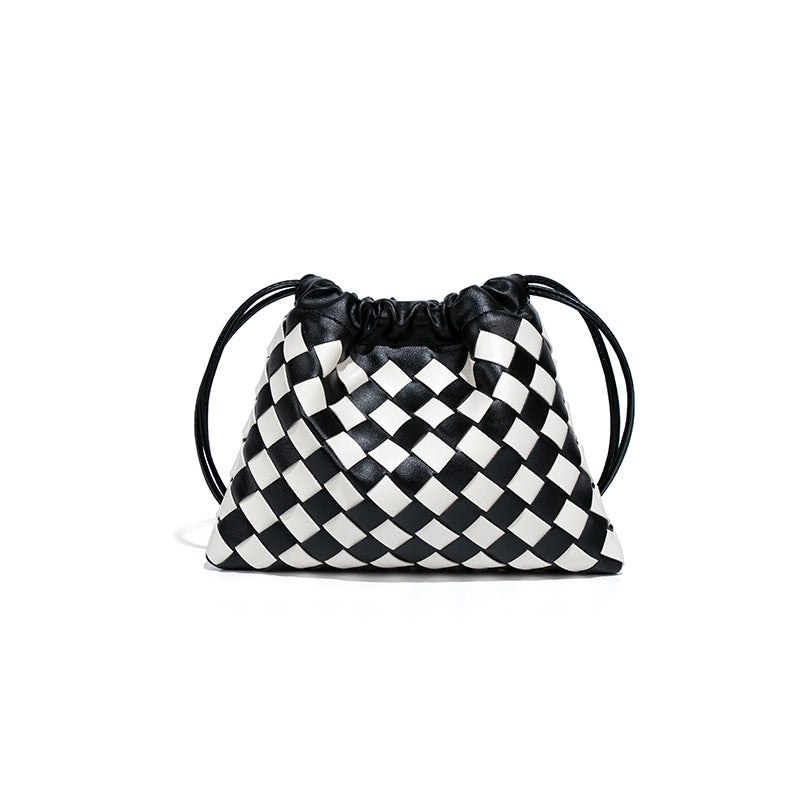 直播热销时尚云朵包时尚小众编织包包抽绳垃圾袋迷你单肩斜挎女包