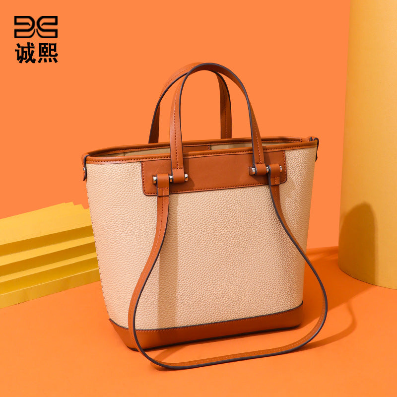 女包新款潮时尚大容量通勤手提包休闲百搭托特包高级感小众单肩包