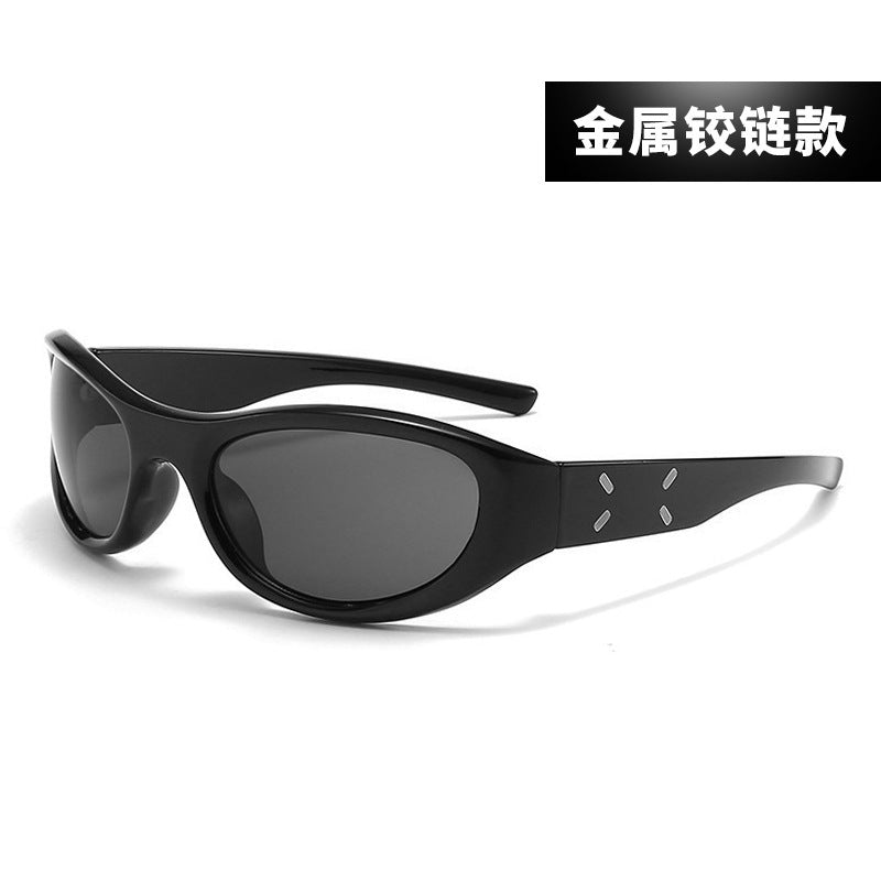 新款发箍墨镜女高级感2025年网红同款辣妹未来感防晒头箍太阳眼镜