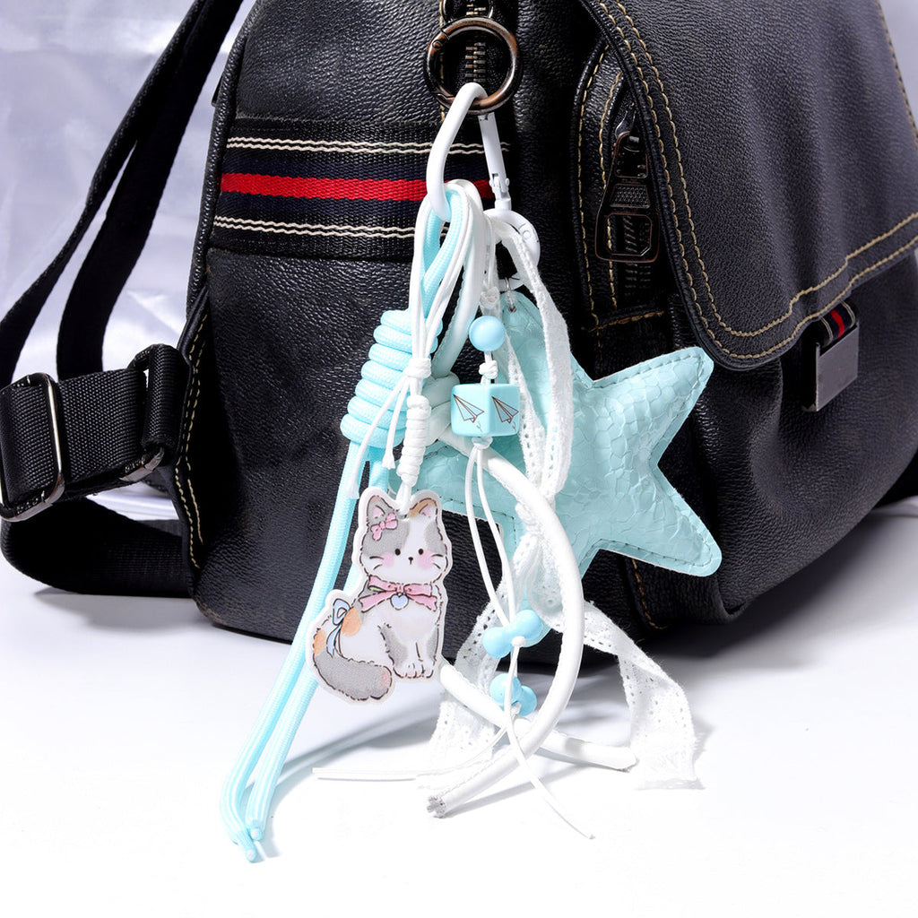 大量现货miu系包包挂件手机链挂绳装饰品带小提溜可挂萌粒盲盒娃