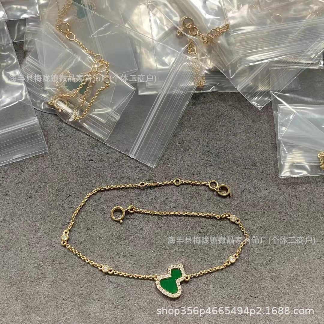 高版本葫芦福禄项链S925银镀18K玫瑰金CNC精工版厂家直销一件代发