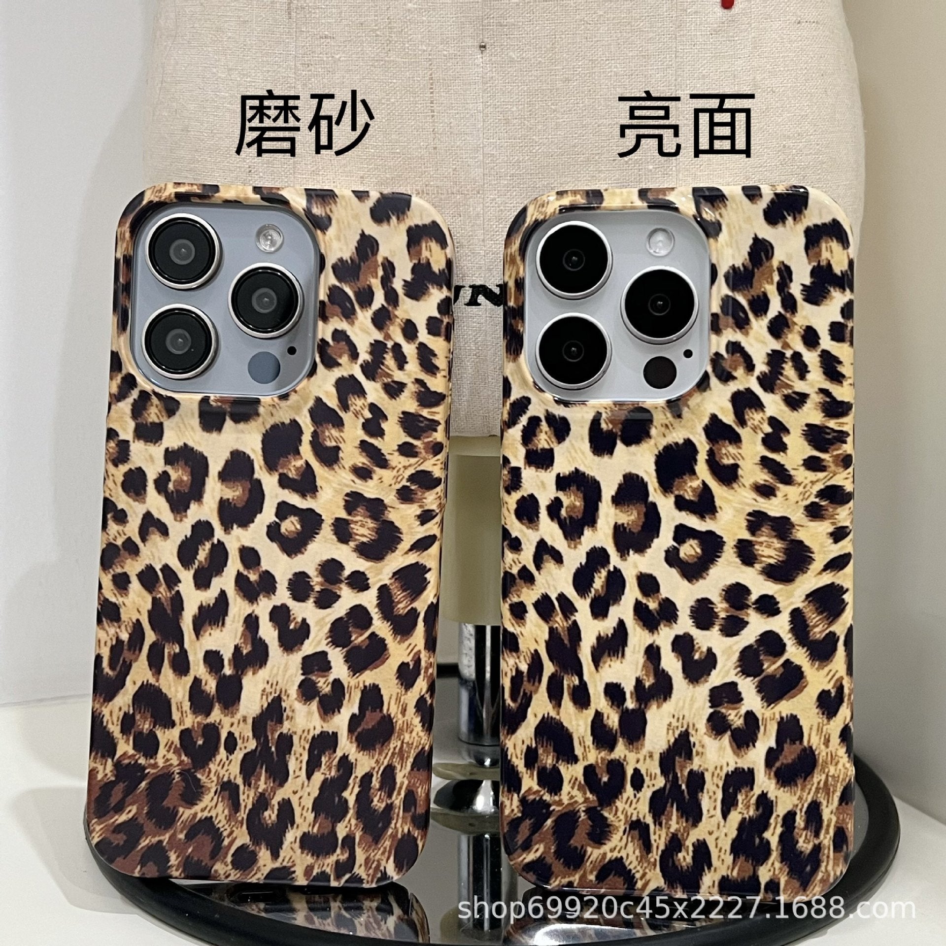 跨境爆款潮款豹纹适用苹果17Promax手机壳iPhone16菲林壳15女生14