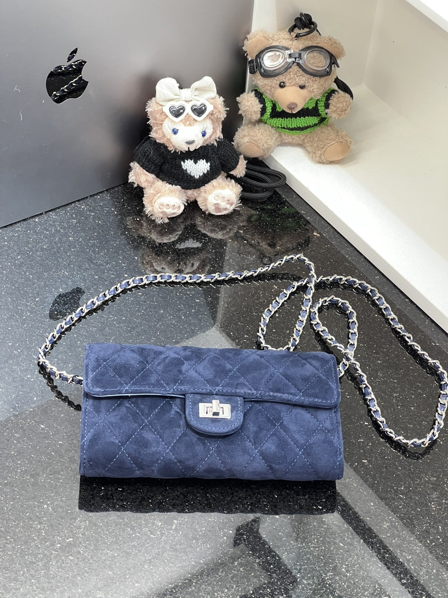 真皮磨砂菱格小香风链条小包包美拉德色百搭斜挎包零钱包手拿包潮