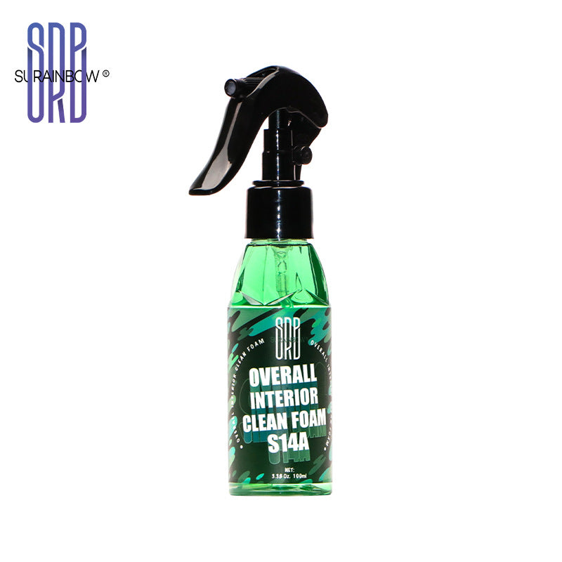 跨境专供泡沫内饰清洗剂汽车座椅真皮车内顶棚去污清洁剂免洗神器
