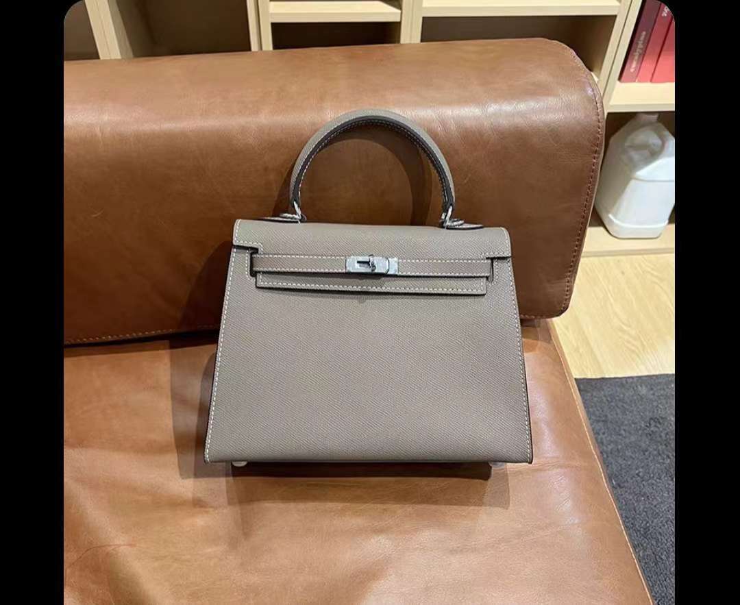 手提包新款2024潮流时尚百搭凯利包质感手掌纹手机包单肩斜挎包女