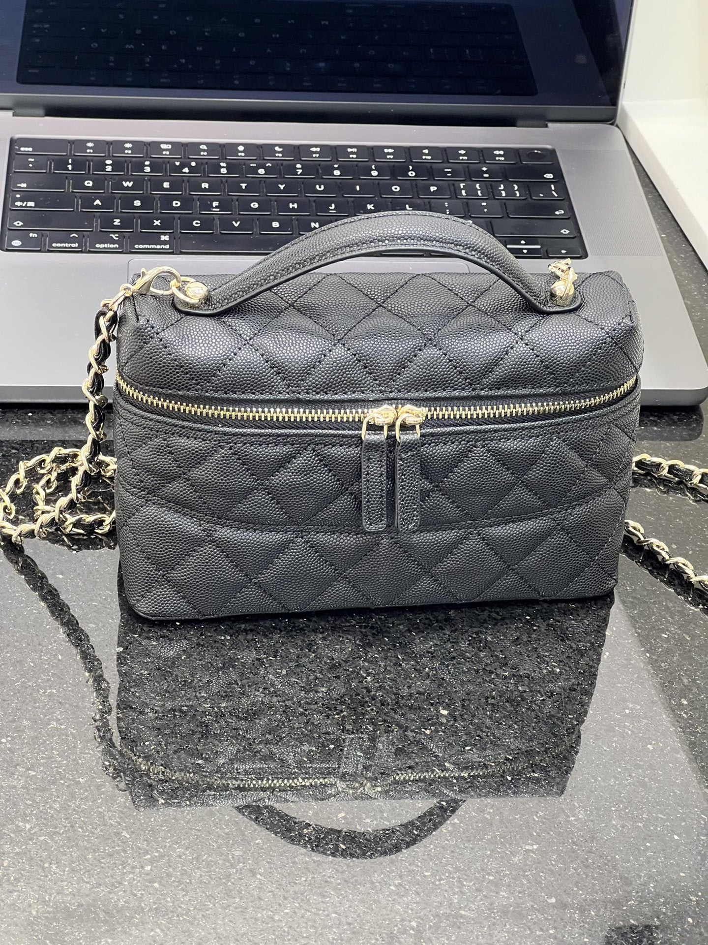 韩版洋气菱格链条手提单肩包女2025新款时尚百搭多功能双肩包女包