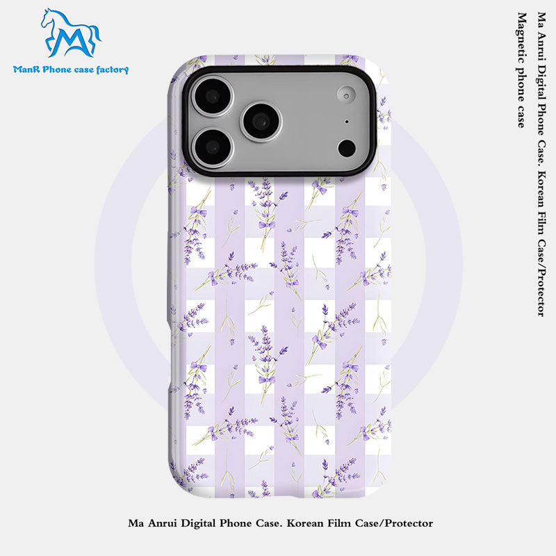 亚马逊跨境格纹图菲林二合一适用苹果17promax手机壳iPhone16三星