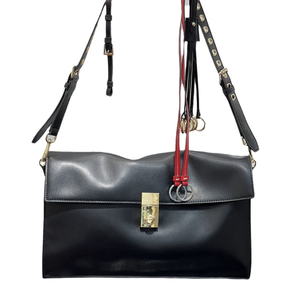 新款soft sound翻盖软皮风琴包头层牛皮彩色挂饰邮差包手提单肩包