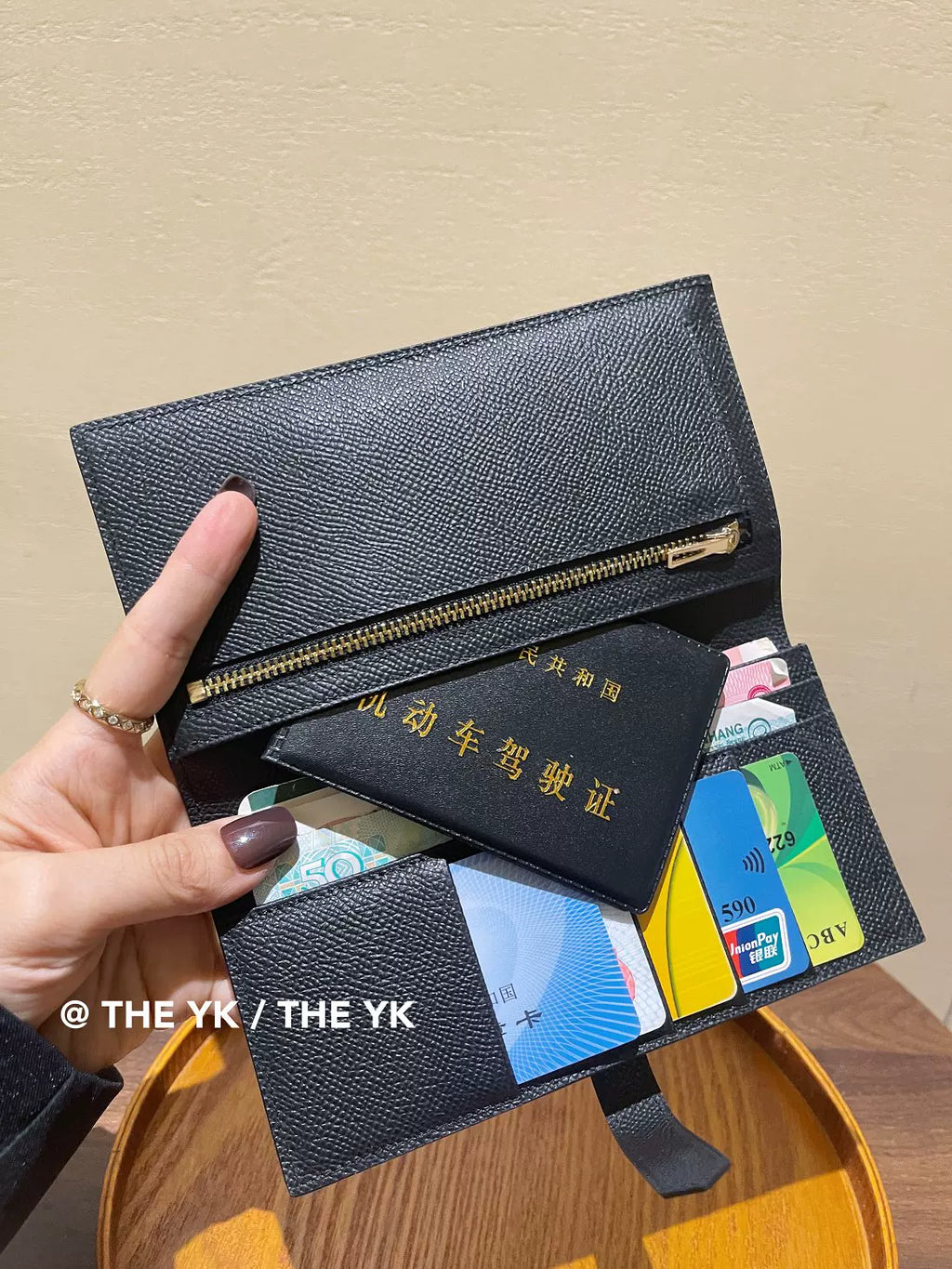 真皮h扣长款钱包女EP牛皮手掌纹钱夹抽带手拿包证件零钱包H扣皮夹