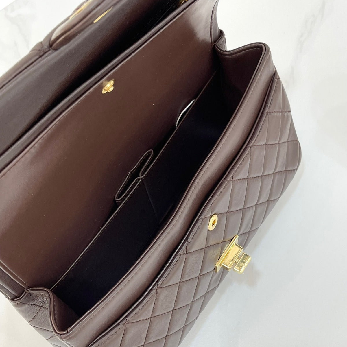 新款Cf手掌纹25cm大容量双链条单肩斜跨手拎潮范女包小资斜挎