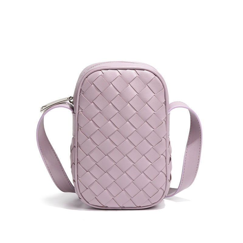 厂家直销夏季新款竖款手机包2025编织单肩包迷你小包多功能斜挎包