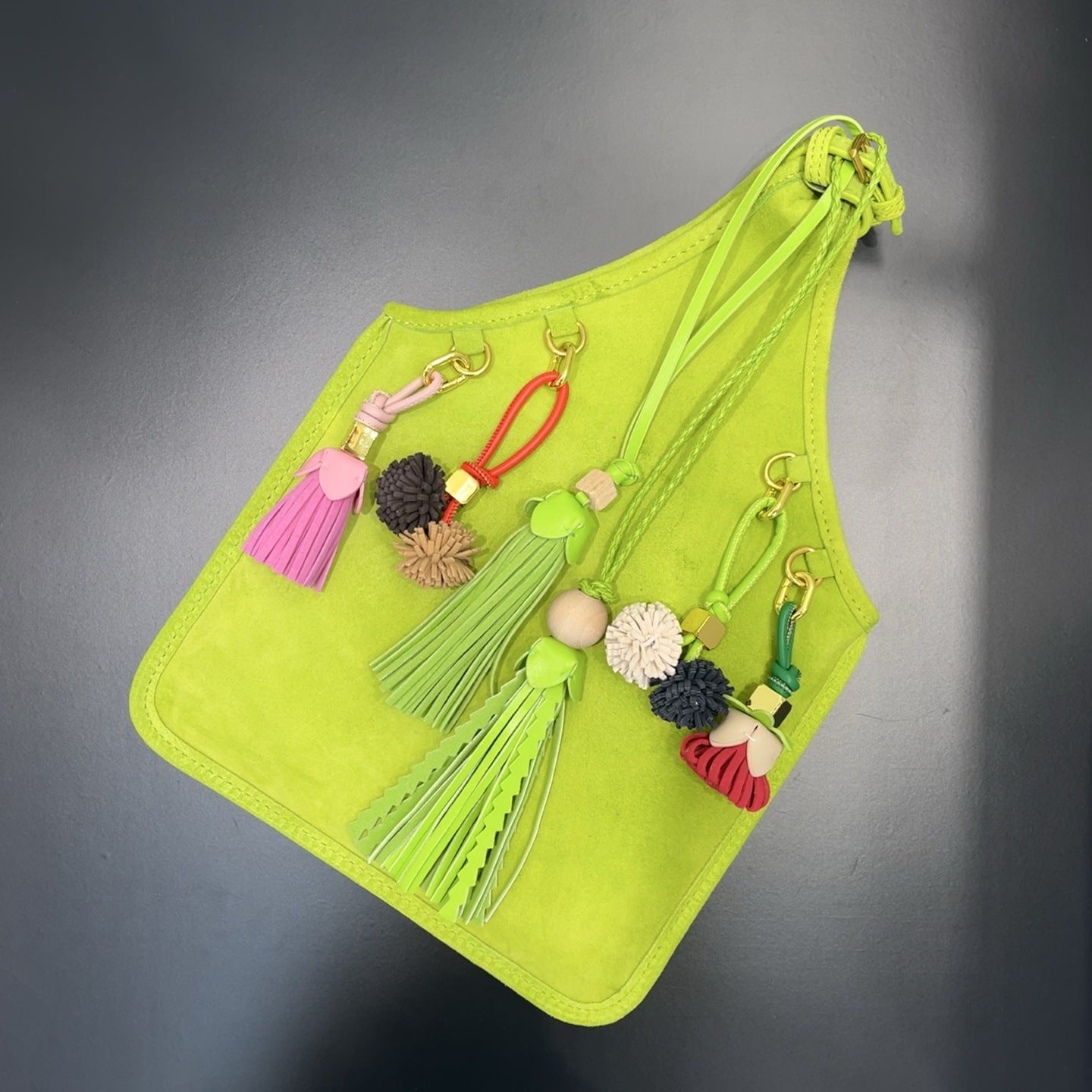 包包女2025新品网红撞色牛皮小众设计流苏手拎包简约时尚手提包潮