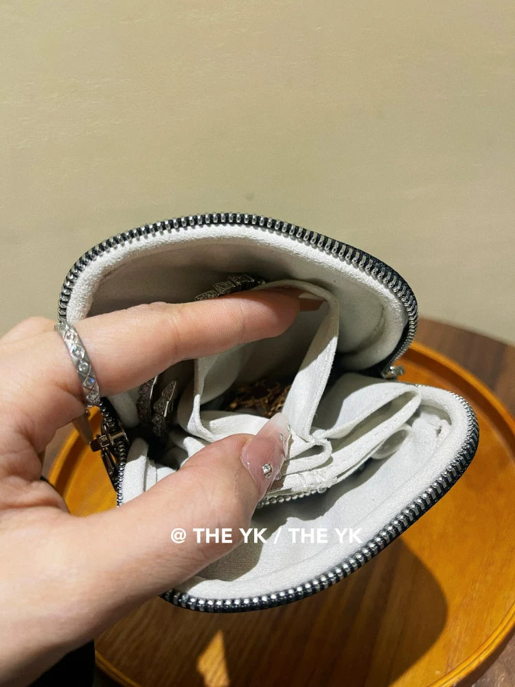 真皮LP首饰包迷你精致项链戒指收纳袋togo牛皮随身首饰收纳包旅行