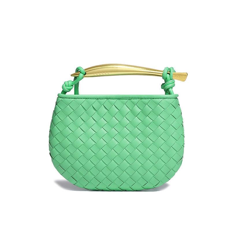 新款沙丁鱼系列休闲编织女包时尚迷你手拎饺子包潮流单肩斜挎包