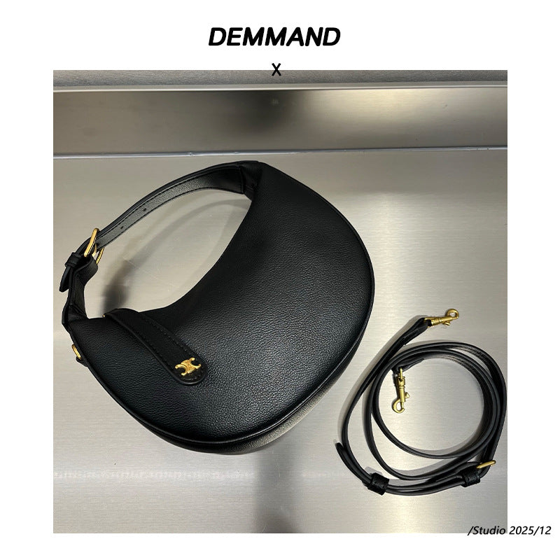 春夏简约腋下包单肩小众法棍包包女斜挎包2025新款半月包