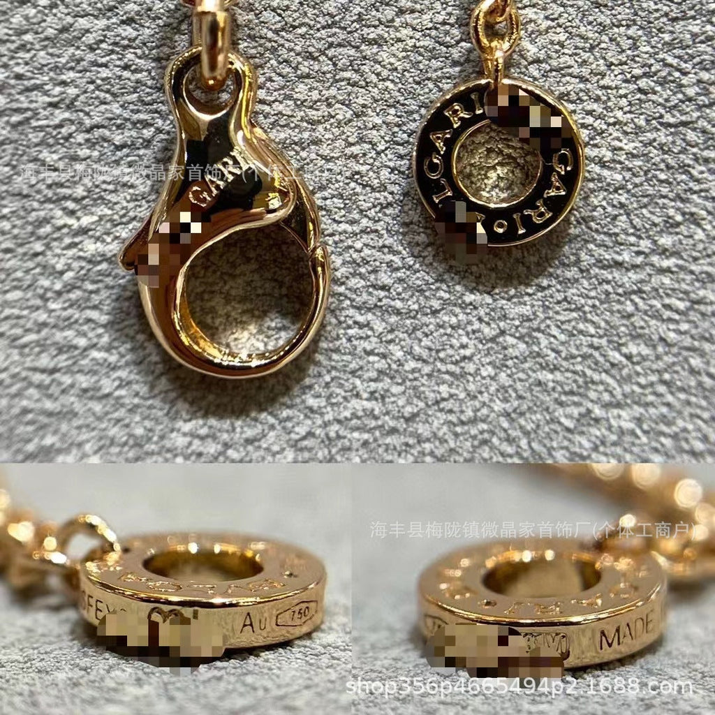 Bv高版本宝家小红人铆钉项链新款慈善款经典黑白陶瓷项链CNC精工