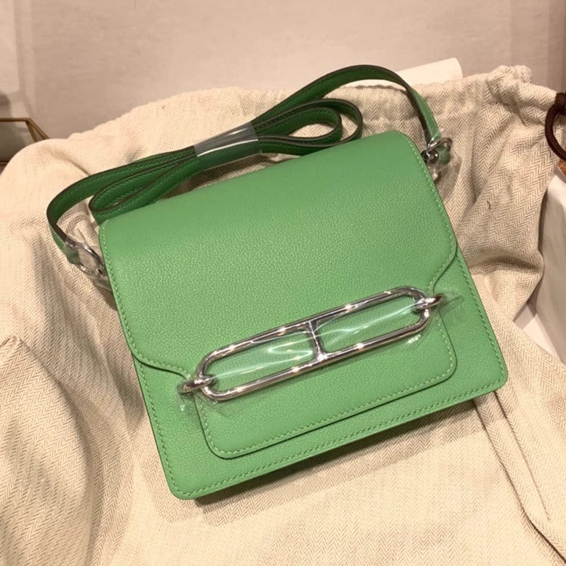 网红同款空姐豆腐包头层牛皮猪鼻子包小方包单肩斜挎女包直播代发