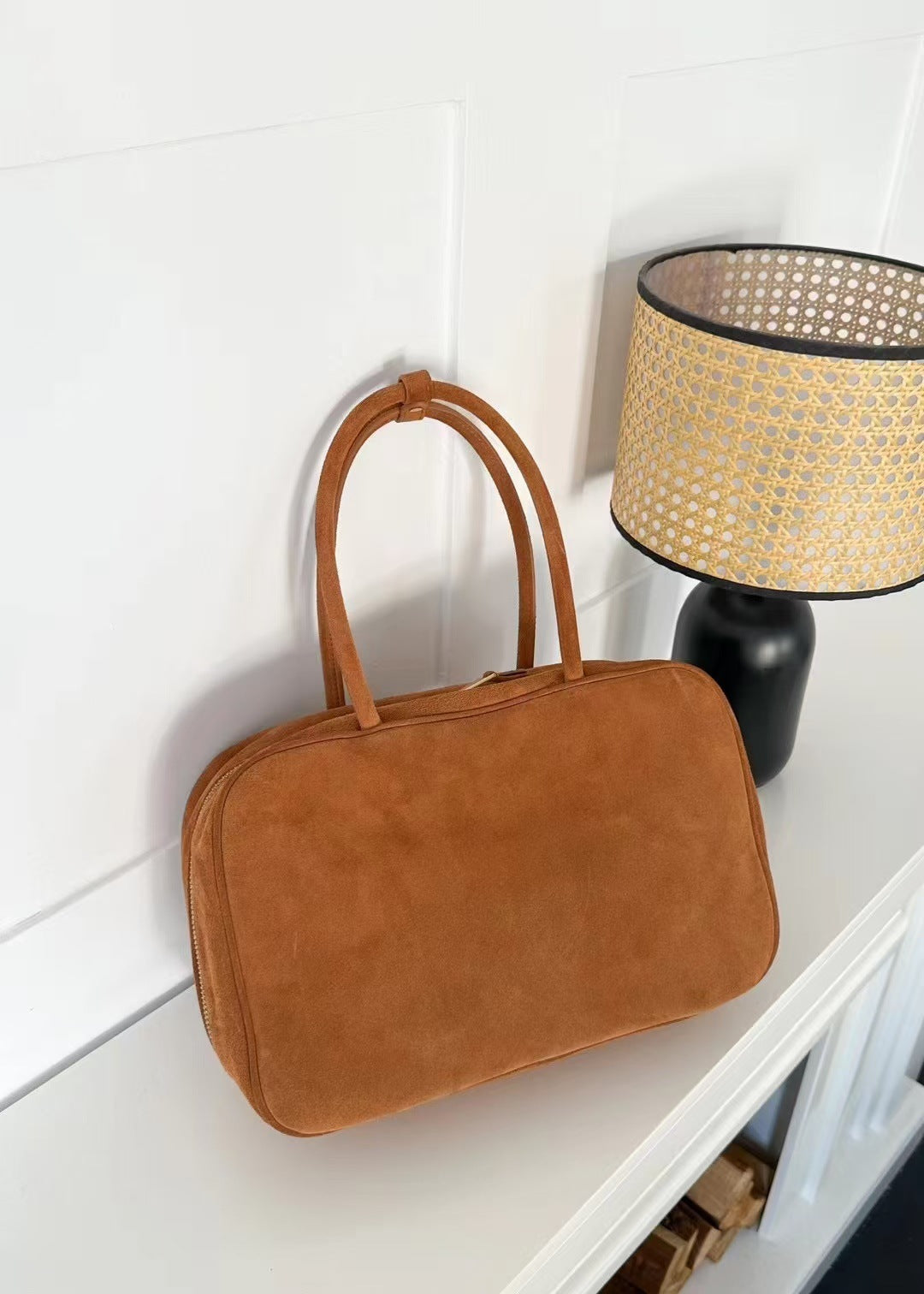 小设计大容量公文包2024新款复古美拉德手提斜挎大包气质单肩包