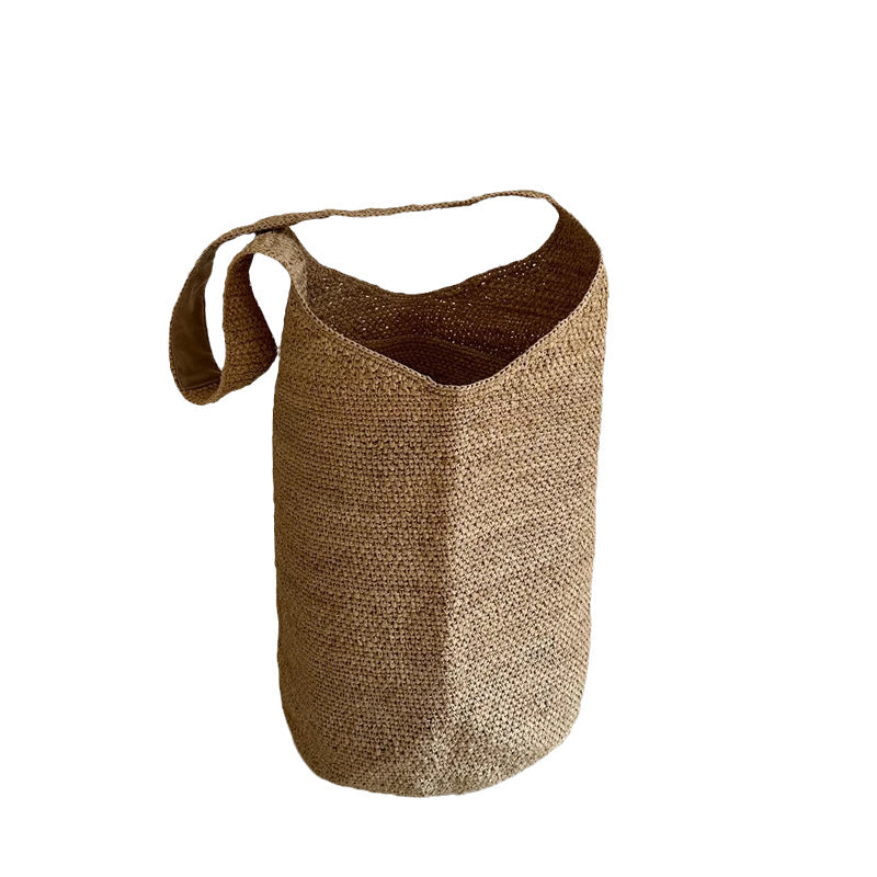 法式拉菲草编包女夏时尚百搭大容量单肩腋下托特海边度假沙滩女包