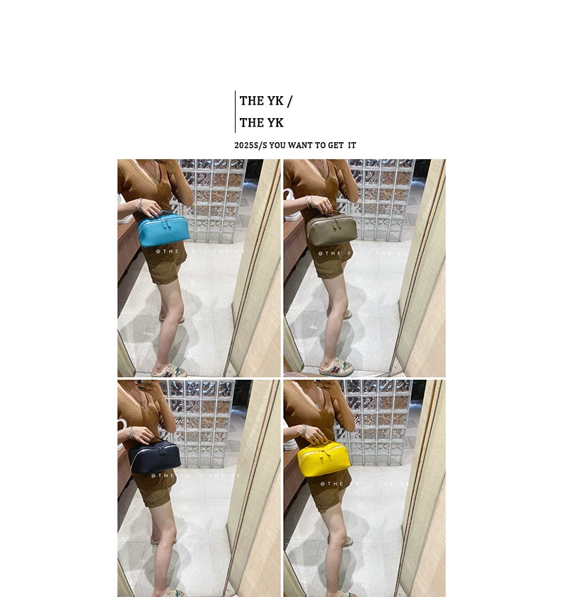 头层牛皮化妆包女大容量手提包简约旅行出差便携护肤品洗漱包