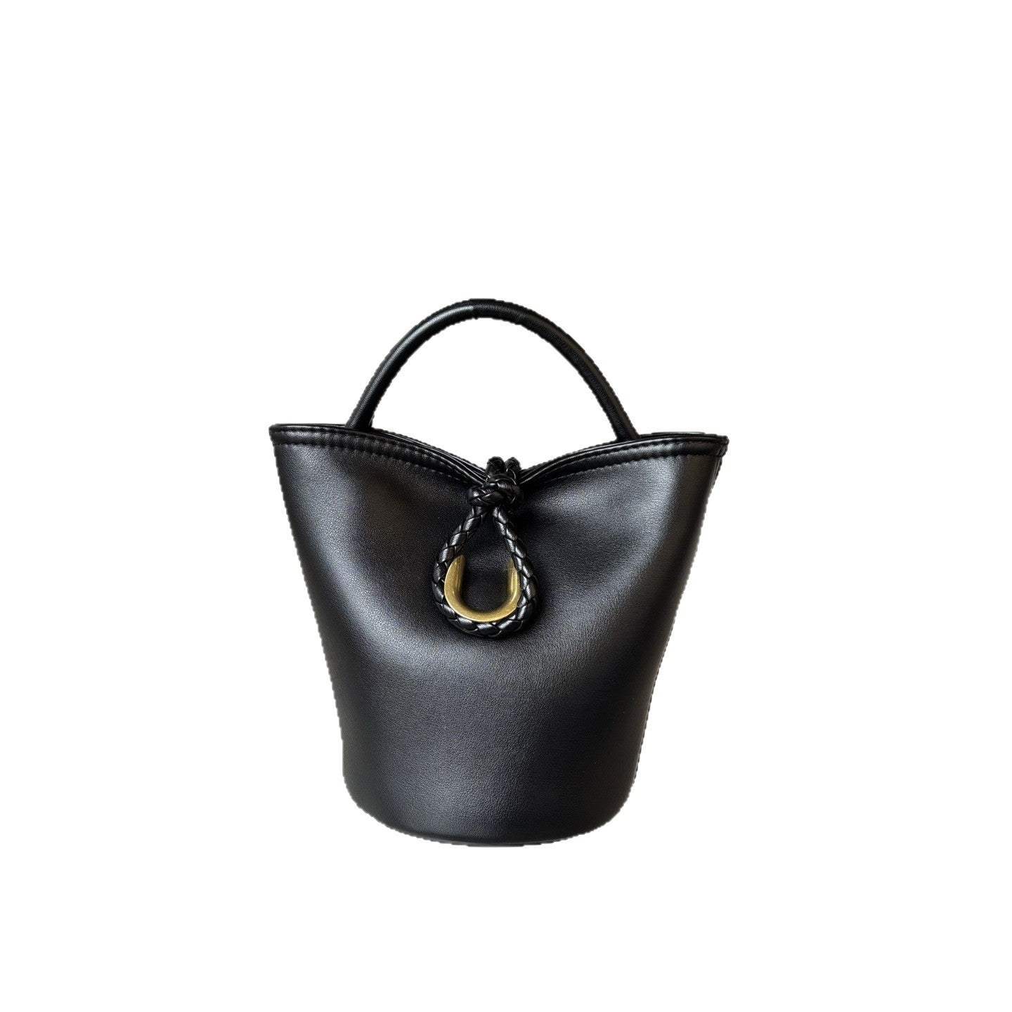 2025新款跨境编织绳结水桶包真皮手拎菜篮子包单肩斜挎小包包女