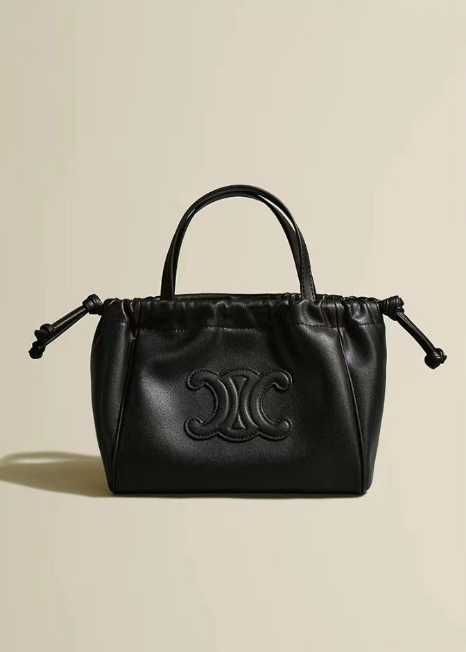 2023新款复古手提包凯旋门牛皮腋下托特包包女单肩斜挎包小众设计