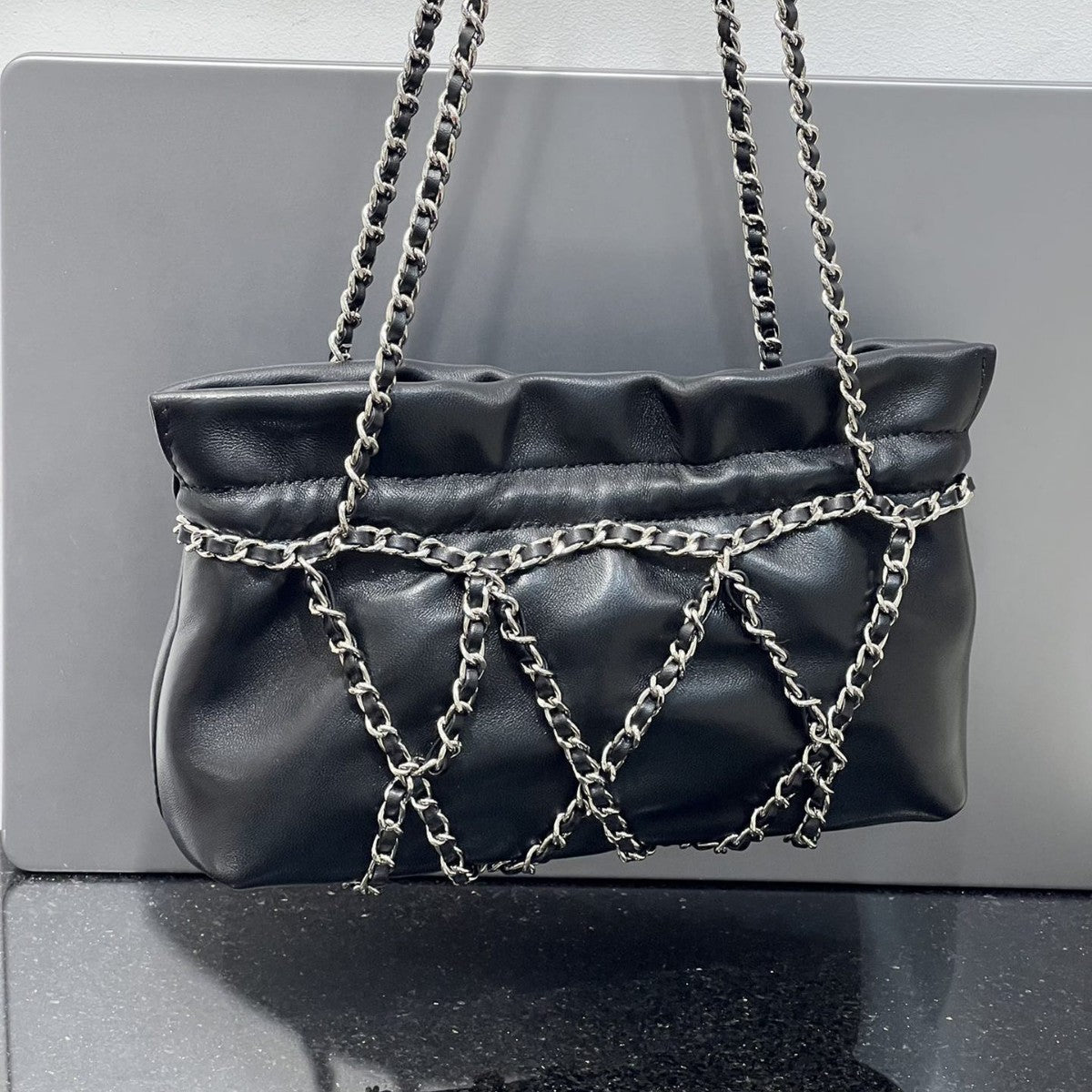 小香风菱格链条包包女2024冬季新款摩登轻奢名媛高级感单肩斜挎包