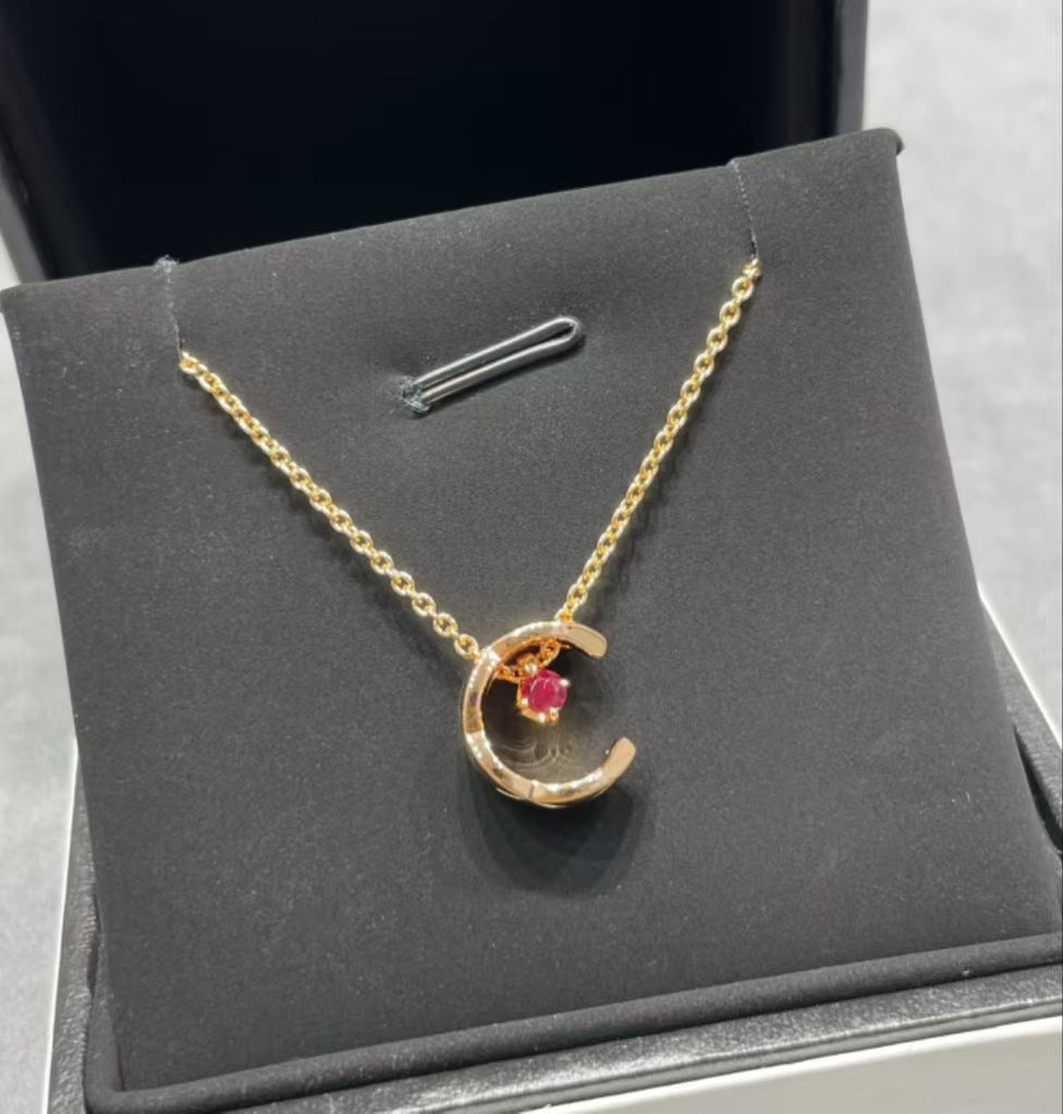 高版本水冰月菱格项链精工CNC版S925银镀18K玫瑰金厂家直销