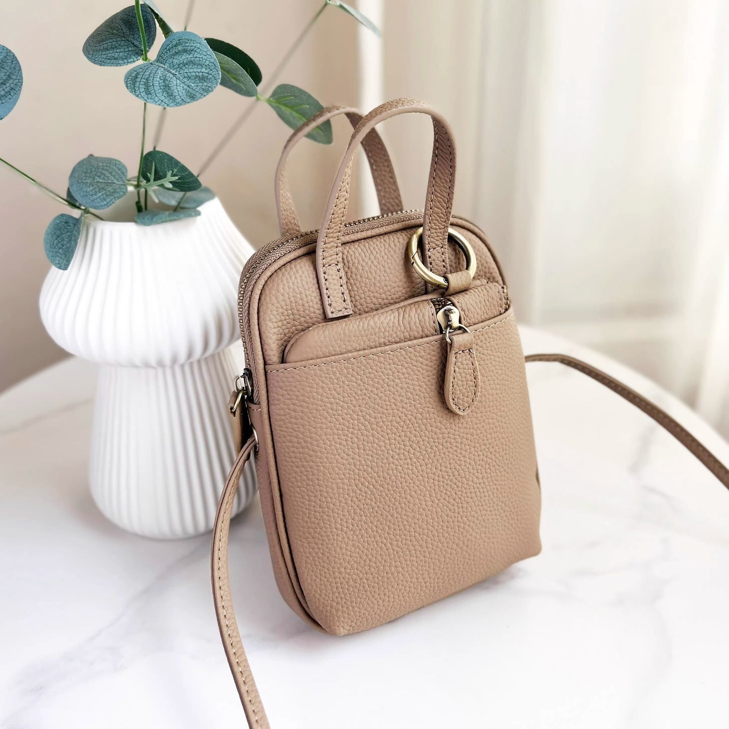 新款零钱钥匙包软皮文艺复古迷你小包包2024真皮手机包女斜挎小包