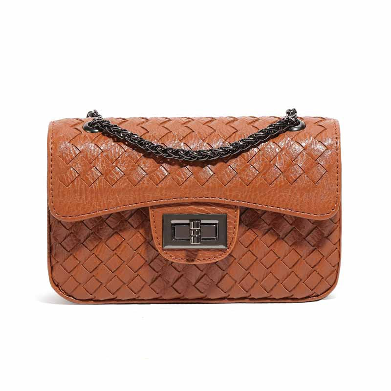 经典百搭横款小方包网红同款辣妈包质感链条单肩包休闲潮流斜挎包