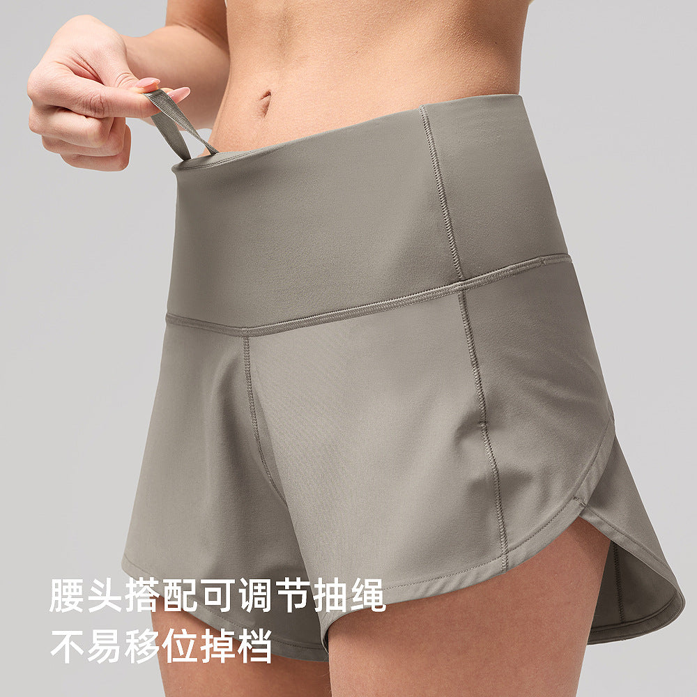 凉感运动短裤女防走光lulu瑜伽裤速干透气健身口袋跑步短裤2.5"