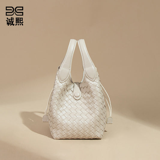 高级感菜篮子水桶包时尚编织女包简约百搭手提包子母单肩斜跨包潮