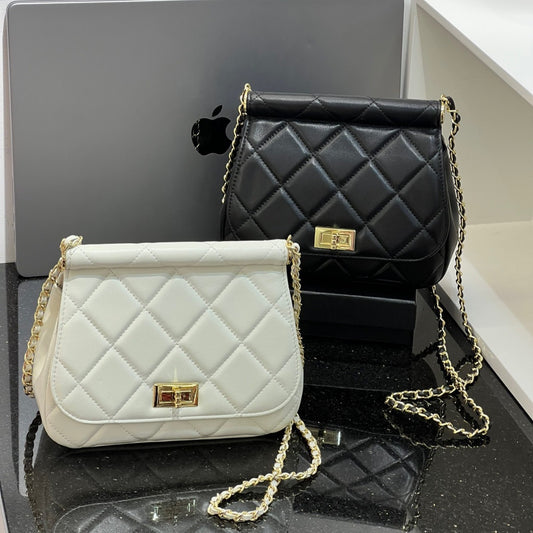 小香风链条包女2024新款时尚高级感小众菱格单肩包夏季斜挎小包女