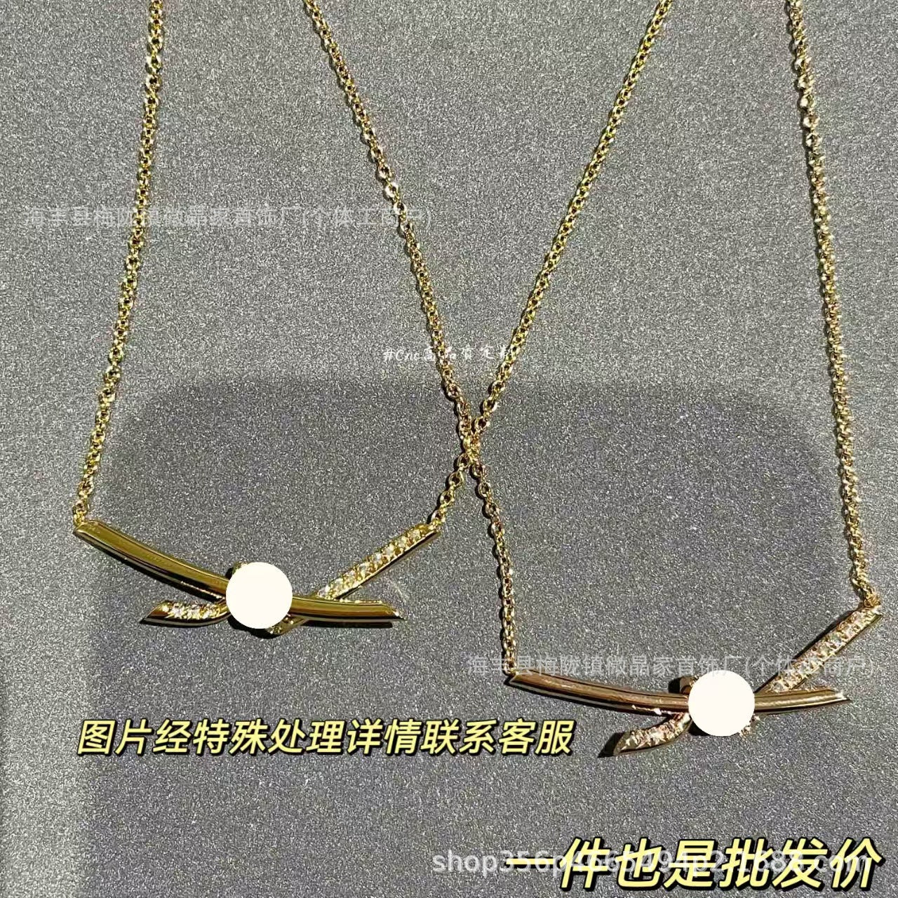 高版T家绳结项链knot扭绳项链女小众轻奢锁骨链厂家直销批发代发