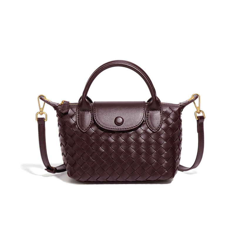 高级感定制时尚编织龙襄饺子包复古潮流手拎单肩包小众设计斜挎包