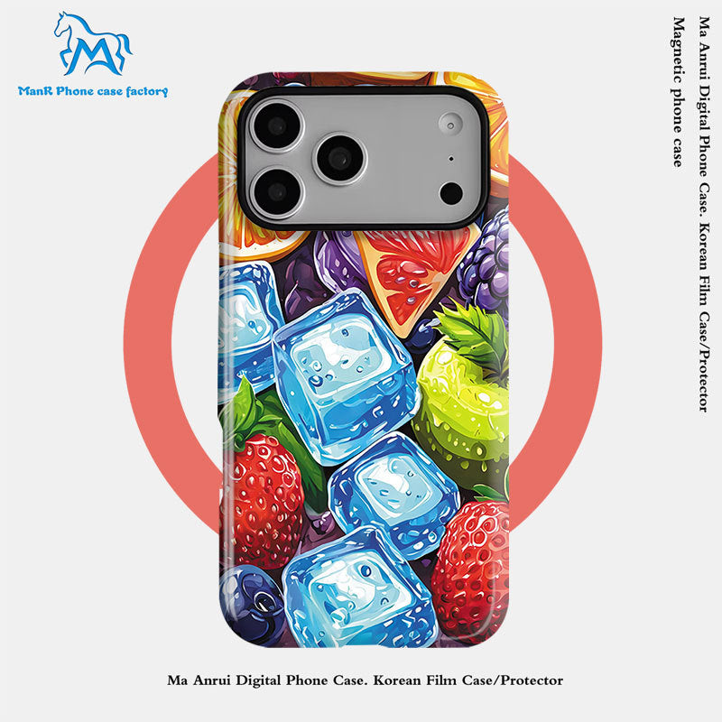 亚马逊跨境多巴胺水果菲林二合一适用苹果17promax手机壳iPhone16