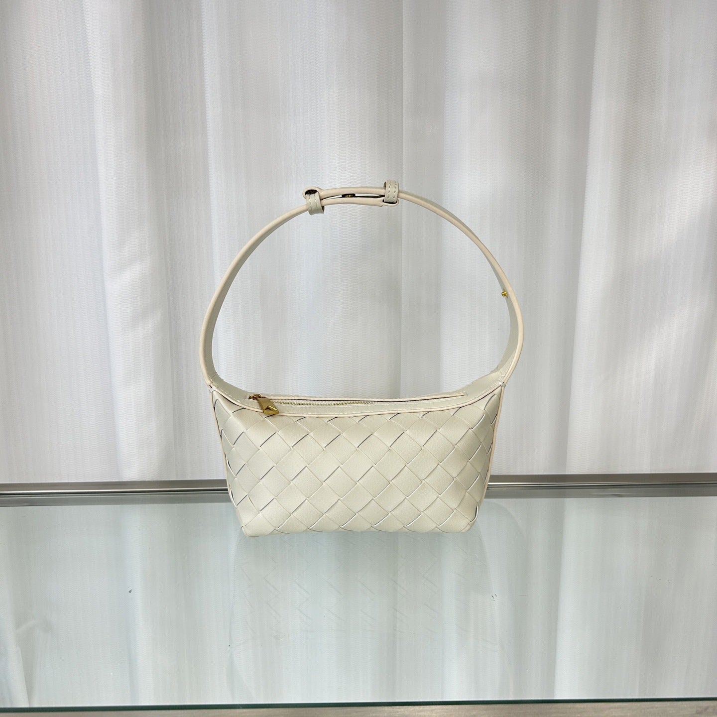 2025新款原厂女包 B家羊皮编织便当包手提饭盒包百搭单肩包腋下包