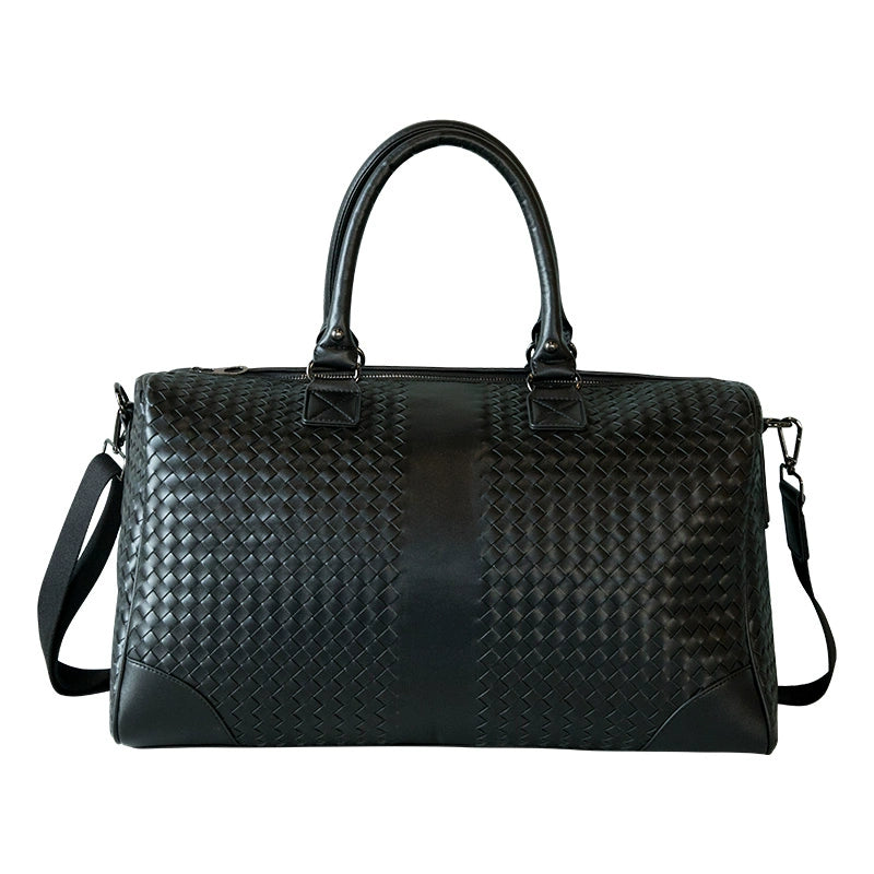 旅行包男手提出差大容量短途旅游行李袋编织男包单肩斜挎包健身包