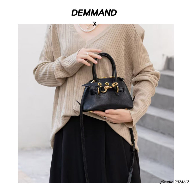 跨境新品爆款保龄球包手提包皮革单肩包百搭时尚托特包魅力女包包