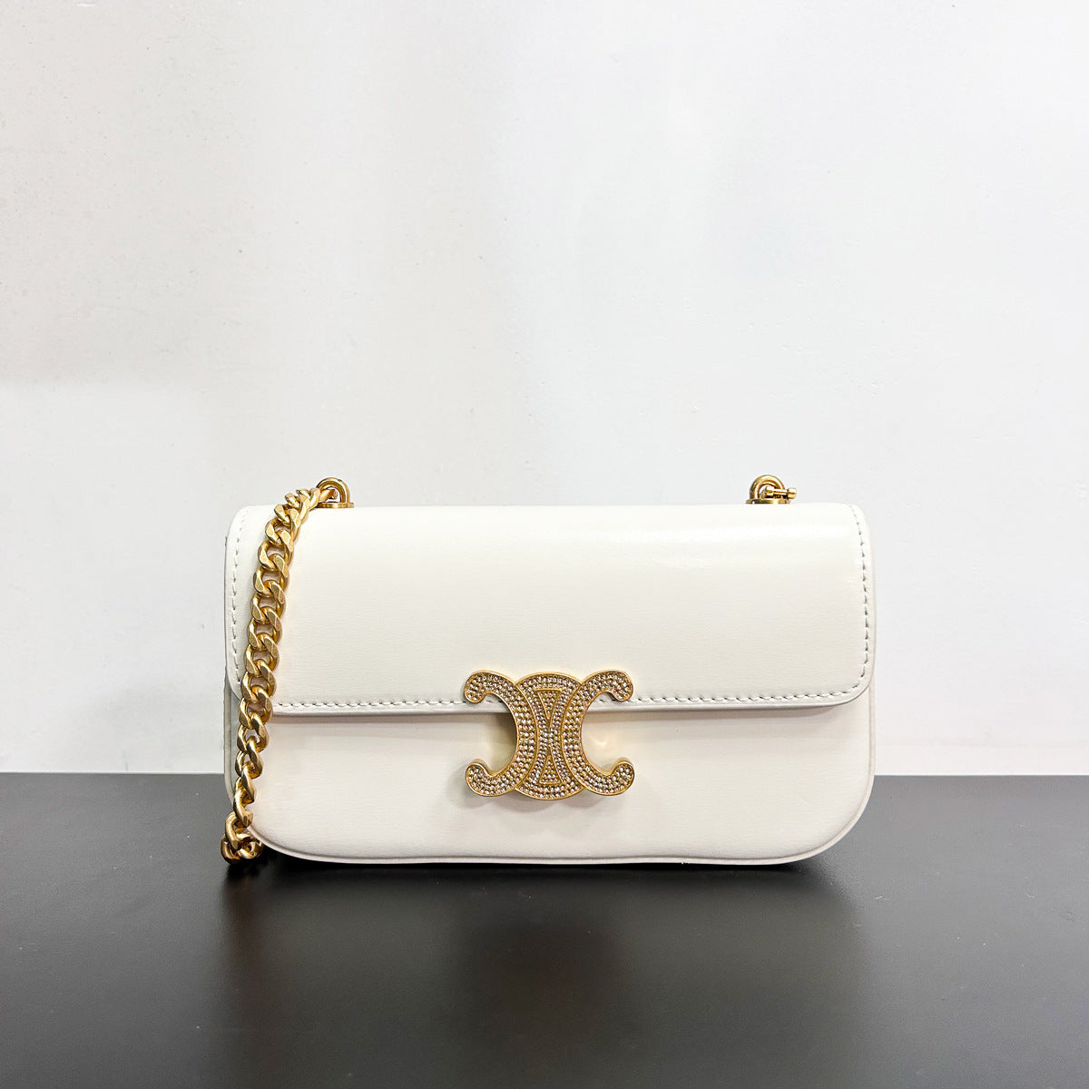 凯旋门包包复古腋下包豆腐包女2023新款单肩链条法棍包甜酷